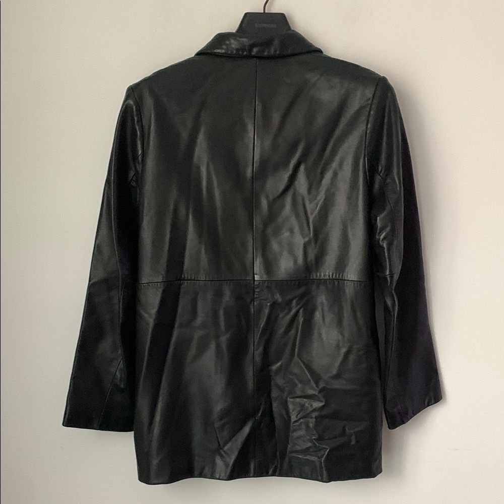 Banana Republic Classic Black Leather Jacket - Picture 3 of 5
